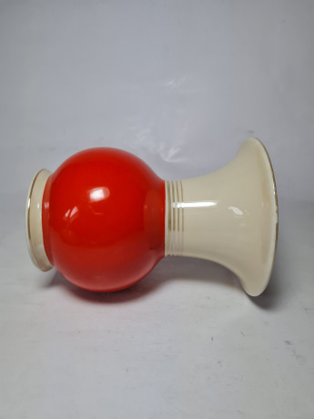 Thoringen Porzellan Фарфоровая ваза в желто-оранжевых тонах с позолотой, 14 x 10,5 см, Германия, 1960-70гг.