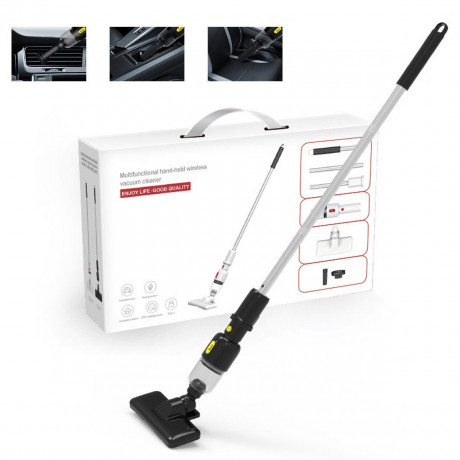 Hikeren Hikeren Akku-Handstaubsauger 40W Bodenstaubsauger,6000Pa 2 in 1 Stielstaubsauger Mit 3 Saugkopfe, Beutellos Schwarz Беспроводной ручной пылесос Hikeren. Пылесос для пола, 40 Вт, 6000 Па. Ручной пылесос 2 в 1 с 3 всасывающими головками, без мешка.