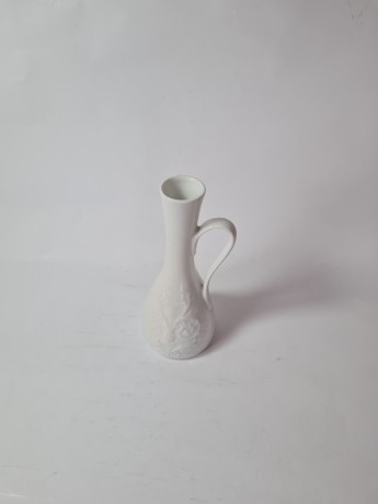 ROYAL Bavaria KPM Фарфоровая ваза-кувшин с фактурным рисунком, белая, 18см, Германия, 1970-80гг.