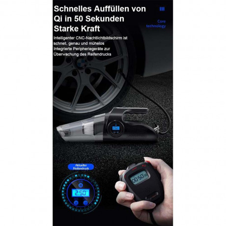 TUABUR TUABUR Akku-Handstaubsauger Kabelloser, wiederaufladbarer tragbarer Handstaubsauger mit 9000 PA, Ausgestattet mit 2000-mAh-Akku, 4-in-1-multifunktionaler kabelloser Handstaubsauger fur Zuhause und Auto, Geeignet fur Autos, Wohnungen und Buros  Бесп