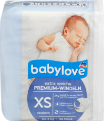 babylove extra weiche Premium-Подгузники Размер newborn XS bis 3kg, 24 шт