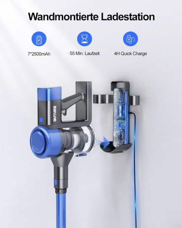 Buture Buture Akku-Hand-und Stielstaubsauger, 450,00 W, beutellos, Kabellos 450W 33000pa, Staubsauger mit Automatikmodus bis zu 55 Min  Беспроводной ручной и стержневой пылесос Buture, 450,00 Вт, без мешка, беспроводной, 450 Вт, 33000 Па, пылесос с автома