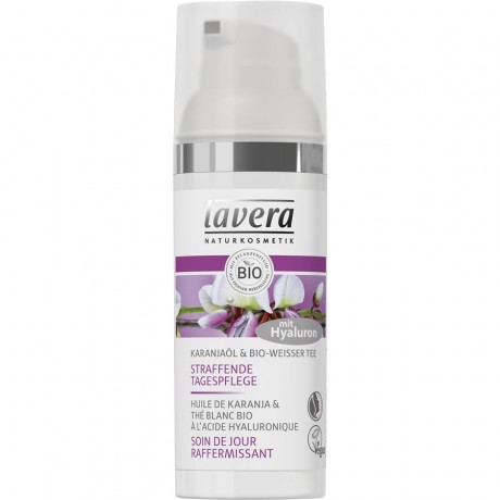 Lavera Tagescreme Straffend Karanja, Лавера Дневной крем для лица укрепляющий с гиалуроновой кислотой и маслом каранджи, 50 мл