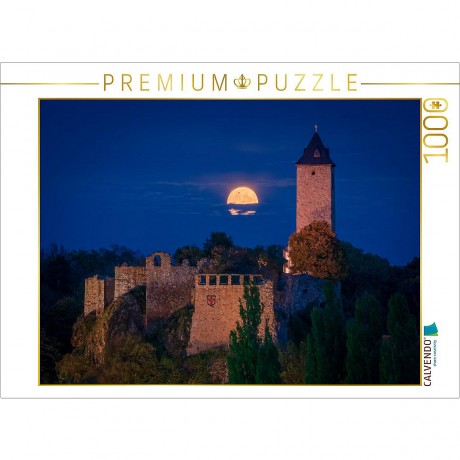 CALVENDO Puzzle CALVENDO Puzzle Vollmond uber Burg Giebichenstein Пазл CALVENDO Puzzle Полнолуние над замком Гибихенштайн