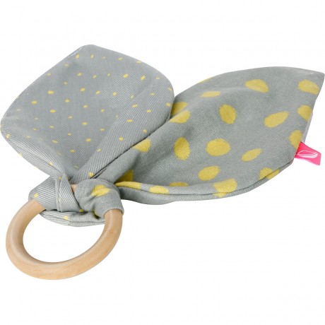 Motherhood Beissring aus Holz mit Baumwollblatter Деревянный прорезыватель с хлопковыми листьями