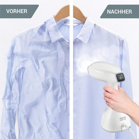 Lebenlang Lebenlang Dampfbugeleisen Steamer Dampfglatter LCD Hand Dampfburste Reisebugeleisen fur Hemden, 1500,00 W, 1500W, <30 Sekunden Aufheizen, Bugelhandschuh, 300ml Tank Blau Паровой утюг на всю жизнь, отпариватель, гладкая поверхность, ЖК-дисплей, р