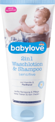 babylove 2in1 Waschlotion &amp; Shampoo sensitive Средство для душа и Шампунь, 200 мл