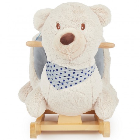bieco Schaukelpferd Plusch Bar Schaukeltier 60 cm Baby Wippe Holz Spielzeug ab 9 M Schaukeltiere Лошадка-качалка Плюшевая перекладина Животное-качалка 60 см Детская качалка Деревянная игрушка от 9 м Животные-качалки