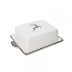 Gmundner Keramik Gmundner Keramik Grauer Hirsch Butterdose 125 g Gmundner Ceramics Блюдо из масла серого оленя 125 г