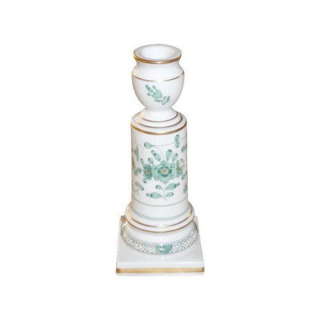 Meissen Meissen  'Neuer Ausschnitt - Indische Malerei grun Goldpunkte mit Goldrand' Leuchter 15 cm Meissen "New Section - индийская роспись в зеленых золотых точках с золотым ободком" подсвечник 15 см