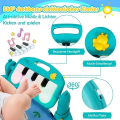 COSTWAY® Spieldecke mit Klavier Licht Spiegel Коврик для игр с зеркалом для фортепиано