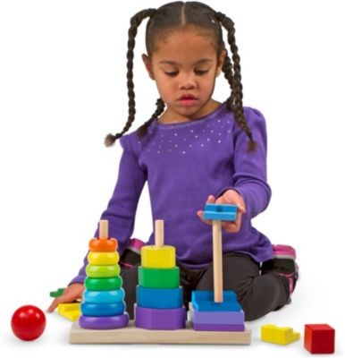 Melissa Doug Geometrischer Stapler aus Holz Деревянный геометрический укладчик