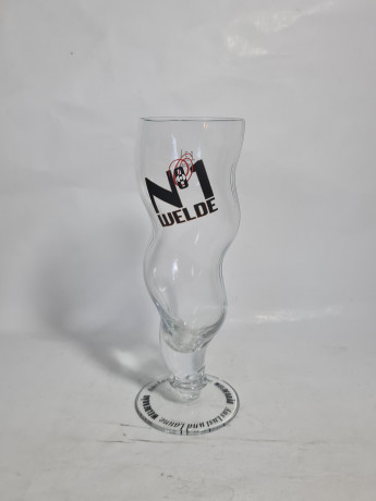 Немецкие пивные бокалы винтажные Weldebrau, Rastal, стекло, 0.3 л, 5 шт., 21 см, Германия, 1980-90гг.