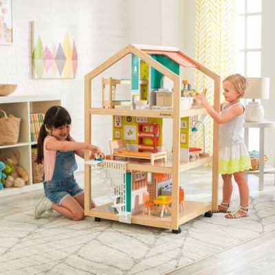 KidKraft Stylish Mansion Puppenhaus mit EZ Kraft Assembly Стильный кукольный домик Mansion с EZ Kraft Assembly