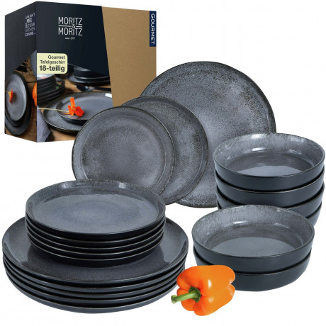Moritz & Moritz Moritz & Moritz Tafelservice 18-tlg. Digital anthrazit Сервиз Moritz &amp; Moritz 18 предметов. Цифровой