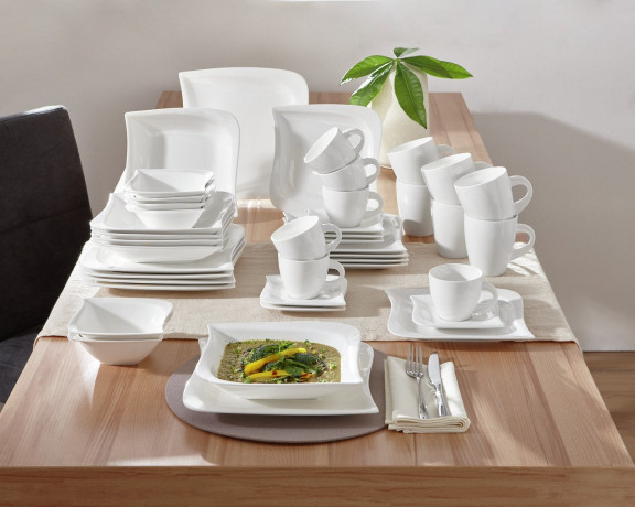 NOVEL Novel Kombiservice La Musica 42-tlg. Weiss Новый комбинированный сервиз La Musica 42 шт.