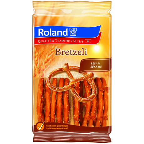 Roland Bretzeli mit Sesam Соленые крендельки с кунжутом 100г