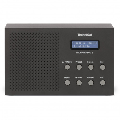 TechniSat TechniSat TECHNIRADIO 3 kompaktes/portables Gerat mit DAB+ oder klassischem UKW Digitalradio (DAB) schwarz Компактное/портативное устройство TechniSat TECHNIRADIO 3 с DAB+ или классическим цифровым FM-радио (DAB)