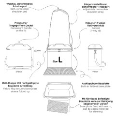 Fantifant Baustein-Tasche fur grosse Klemmbausteine in 2 Grossen (Grosse L) Сумка для строительных блоков для больших зажимных блоков 2-х размеров (размер L)