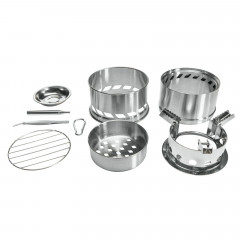 Grafner Grafner Gaskocher Edelstahl Campingkocher Outdoor Holz-Ofen, O 13,5 x 21,5 cm  Газовая плита Grafner, походная печь из нержавеющей стали, уличная дровяная печь, O 13,5 x 21,5 см