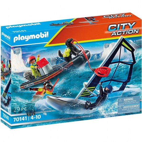 PLAYMOBIL PLAYMOBIL 70141 Seenot: Polarsegler-Rettung mit Schlauchboot PLAYMOBIL 70141 бедствие на море: спасение полярных моряков с помощью надувной лодки