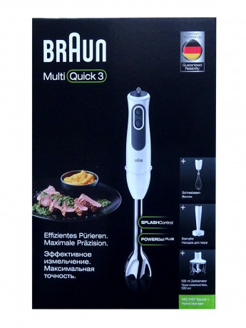 Braun Braun Handmixer MQ 3137 Sauce MultiQuick 3 Stabmixer-Set weiss Ручной миксер Braun MQ 3137 Sauce MultiQuick 3, набор ручного миксера, белый