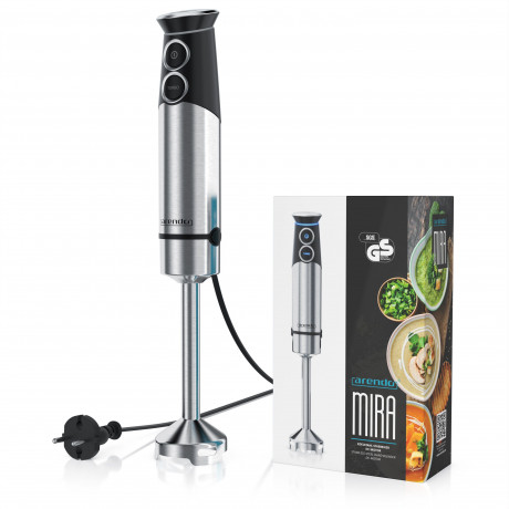 Arendo Arendo Stabmixer, 1500 W, Purierstab Edelstahl, stufenlose Geschwindigkeit + Turbotaste  Ручной блендер Arendo, 1500 Вт, очищающий стержень из нержавеющей стали, постоянная скорость + кнопка турбо.