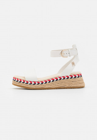Tommy Hilfiger LOW WEDGE  Espadrilles ecru НИЗКАЯ КЛЕТКА Эспадрильи экрю