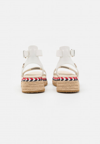 Tommy Hilfiger LOW WEDGE  Espadrilles ecru НИЗКАЯ КЛЕТКА Эспадрильи экрю
