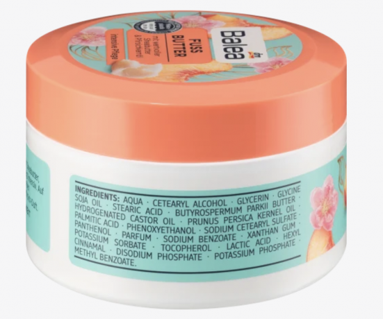 Balea Fusbutter Sheabutter & Pfirsichkernol, 150 ml Балеа Масло для ног Масло ши и масло персиковых косточек, 150 мл