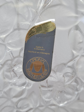Тарелка винтажная стеклянная в форме цветка Original Walther Glas, 20 x 4 см, Германия, 1960-70гг.