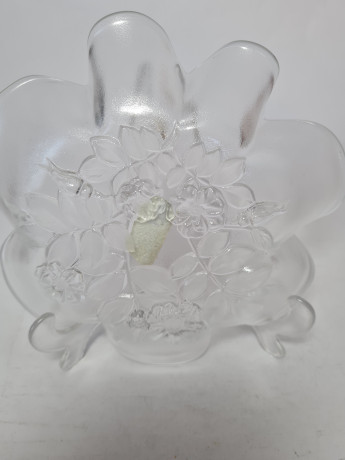 Тарелка винтажная стеклянная в форме цветка Original Walther Glas, 20 x 4 см, Германия, 1960-70гг.