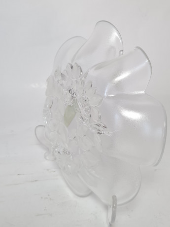 Тарелка винтажная стеклянная в форме цветка Original Walther Glas, 20 x 4 см, Германия, 1960-70гг.