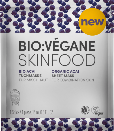 BIO VEGANE (Био Веган) TuchMaske Маска для лица Skinfood Acai, 16 мл