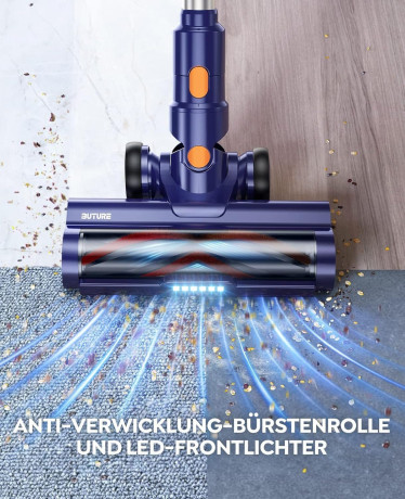 Buture Buture Akku-Hand-und Stielstaubsauger, beutellos, Kabellos 33000Pa mit Touch Screen 2500mAh Abnehmbarem Akku Anti-Tangle  Беспроводной ручной пылесос Buture, без мешка, беспроводной, 33000 Па, с сенсорным экраном, съемный аккумулятор, 2500 мАч, про