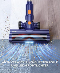 Buture Buture Akku-Hand-und Stielstaubsauger, beutellos, Kabellos 33000Pa mit Touch Screen 2500mAh Abnehmbarem Akku Anti-Tangle  Беспроводной ручной пылесос Buture, без мешка, беспроводной, 33000 Па, с сенсорным экраном, съемный аккумулятор, 2500 мАч, про