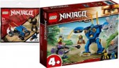 LEGO NINJAGO 2er Set: 30592 Mini-Donnerjager - Polybag + 71740 Jays Elektro-Mech NINJAGO Набор из 2 предметов: 30592 Mini Thunderfighter — полиэтиленовый пакет + 71740 Электромеханический робот Джея