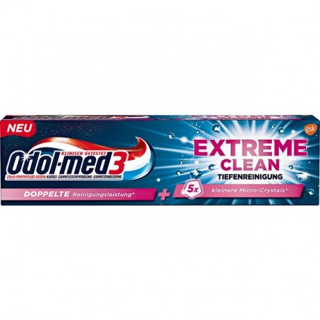 Odol med3 Extreme Clean Tiefenreinigungs Экстремальная чистота зубная паста для глубокого очищения,  75 г