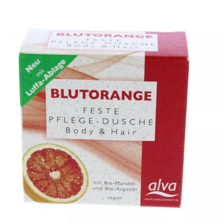 Alva Naturkosmetik Blutorange Feste Pflegedusche Body & Hair  Кровавый апельсин твердый уход для душа для тела и волос