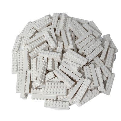 LEGO LEGO 2x8 Steine Weiss - 250 Stueck - White Bricks 3007 Белые кубики LEGO 2x8 — 250 штук — Белые кирпичи 3007