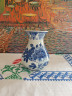 Delft Blue Holland Ваза с цветочным рисунком в синих тонах, дельфтский фарфор, 13,5см x 10см, Голландия, 1960-70гг.