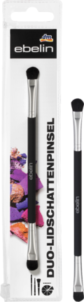 ebelin Двойная кисточка для нанесения теней для век, 1 st