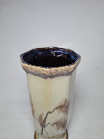 W-Germ. Бокал в бежево-коричневых тонах, 16,5 x 8 см, Германия, 1960-70гг.