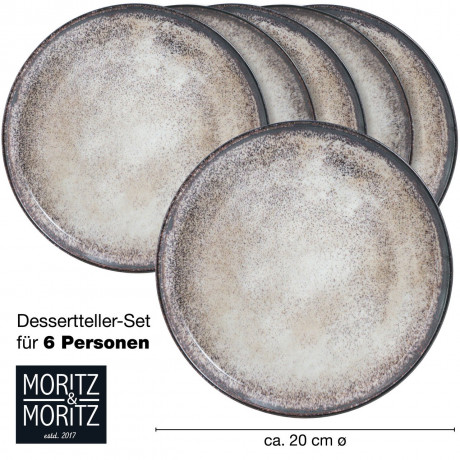 Moritz & Moritz Moritz & Moritz Dessertteller 6-tlg. DIGITAL beige Десертные тарелки Moritz &amp; Moritz 6 шт. ЦИФРОВОЙ