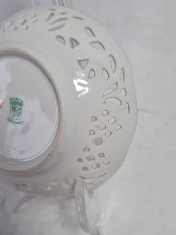 Тарелка декоративная винтажная Schumann Bavaria, вырубной фарфор, 10 см, Германия, 1960-70гг.