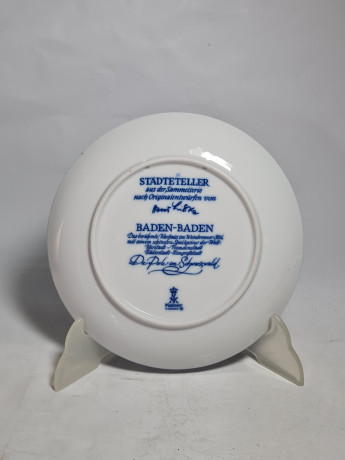 Тарелка декоративная винтажная AK Kaiser "Баден Баден", фарфор, 19.5 см, Германия, 1970-80гг.