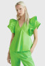 Tommy Hilfiger RUFFLED REGULAR FIT  Blouse spring lime Блуза REGULAR FIT С РЯБЯМИ весенняя известь