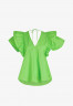 Tommy Hilfiger RUFFLED REGULAR FIT  Blouse spring lime Блуза REGULAR FIT С РЯБЯМИ весенняя известь