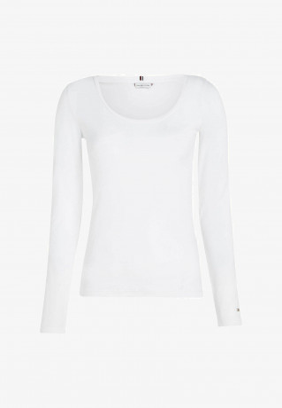 Tommy Hilfiger LANGARM Long sleeved top weiss LONG SLEEVE Топ с длинными рукавами белый