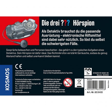 Kosmos Die drei ??? Horspion (Experimentierkasten) Три ??? Горспион (набор для экспериментов)